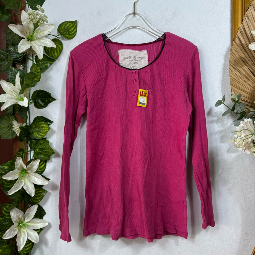 Baju Lengan Panjang Magenta