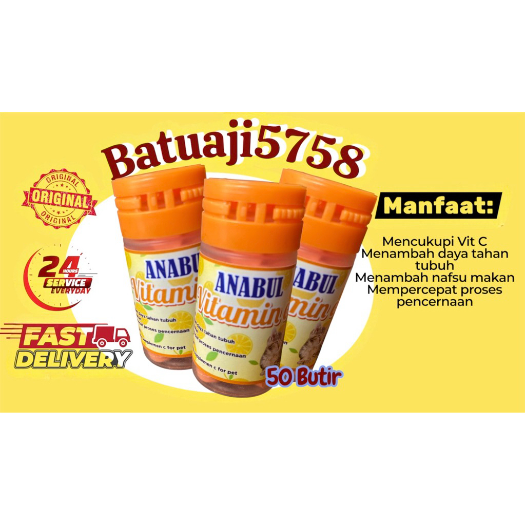 Vitamin C Kucing/Vitamin Anjing Penambah Nafsu Makan.