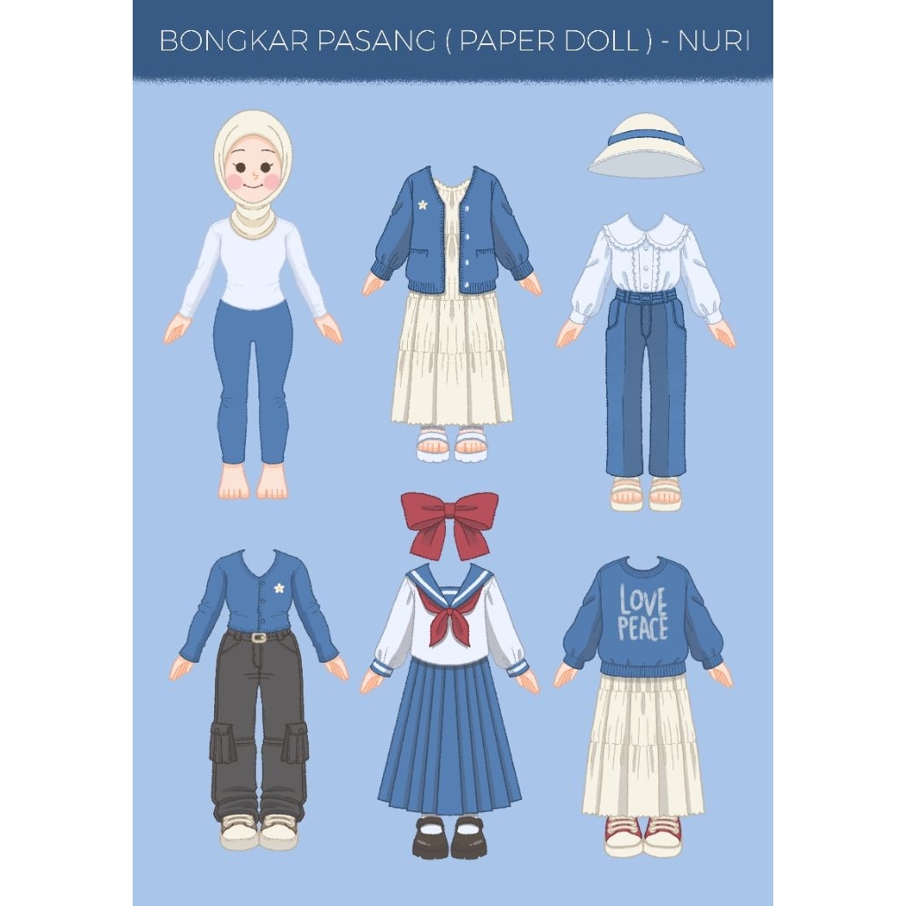 BP BPAN | PAPER DOLL | MAINAN JADUL | BONGKAR PASANG | BONEKA KERTAS | NURI