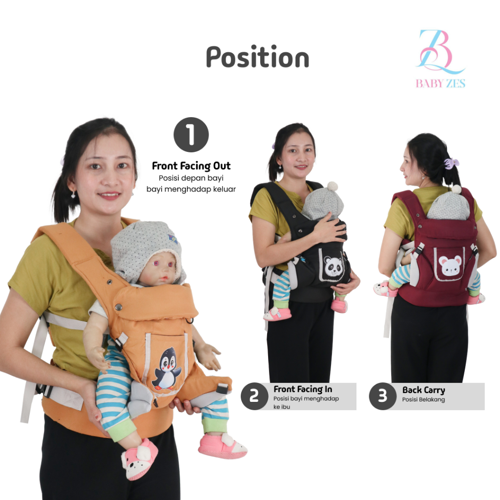 Baby Zes - Gendongan Bayi M-Shape SSC  4in1 New Born