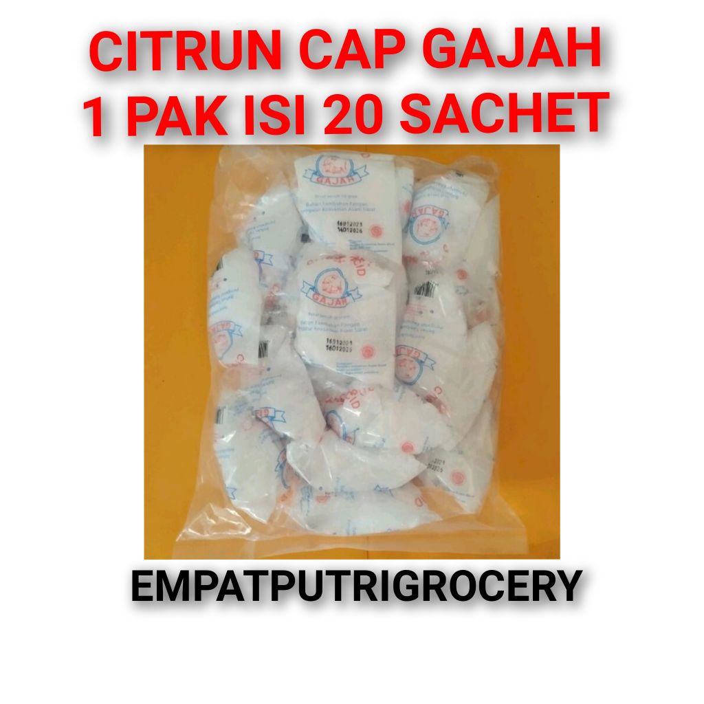 

Citrun cap gajah 50gr 1 pak isi 20sachet