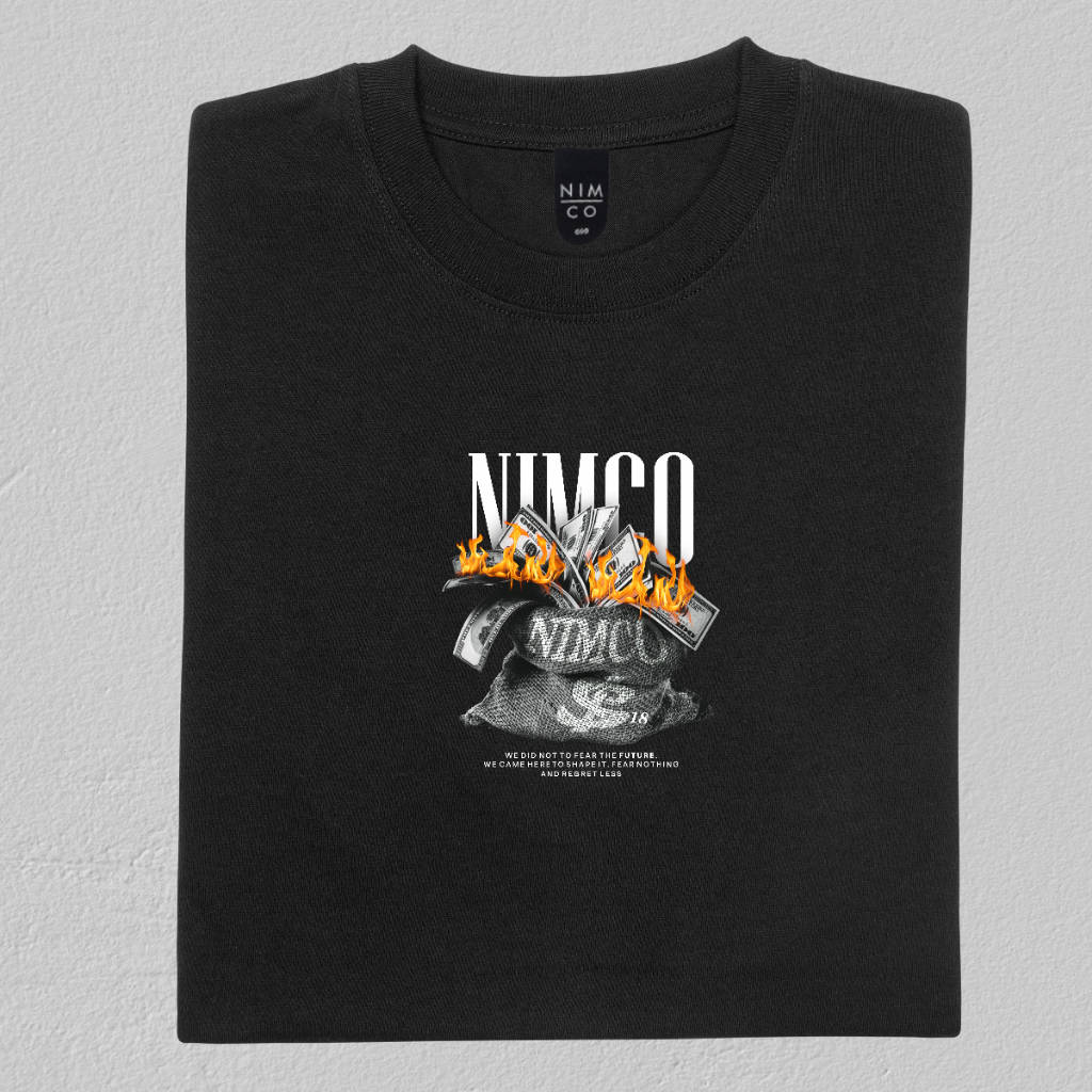 Nimco Kaos Original 5857 S18 Hitam Navi Hijau Botol Tshirt