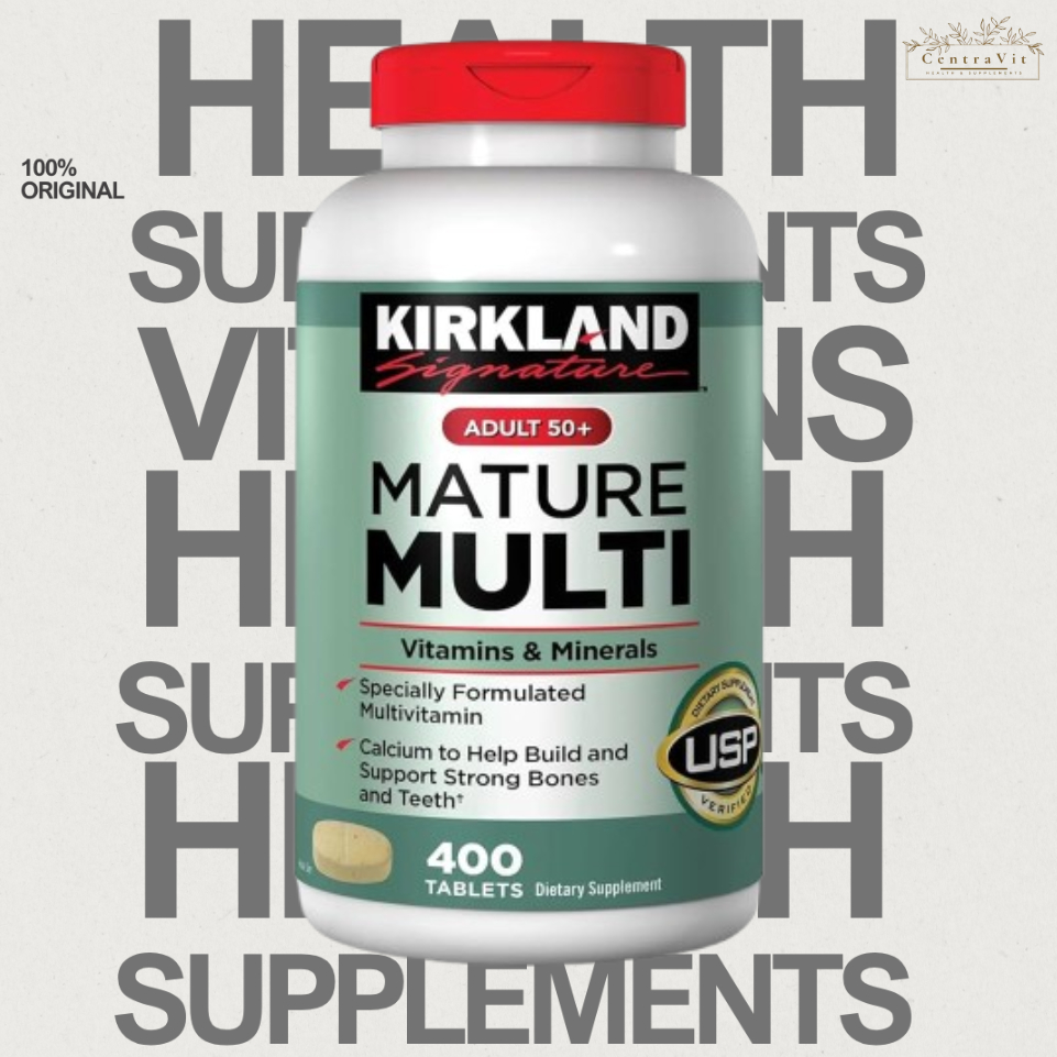 Kirkland Signature Adult 50+ Mature Multi Isi 400 Tablets ORIGINAL USA