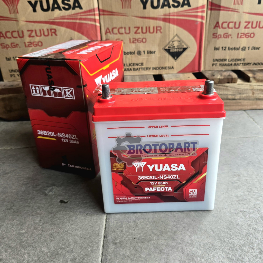 Aki Mobil Datsun Cross Go+ Go Panca YUASA NS40ZL Aki Basah 35Ah ORIGINAL YUASA