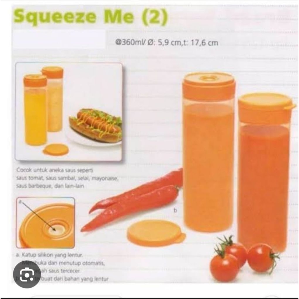 base/wadah squeeze me tupperware/second
