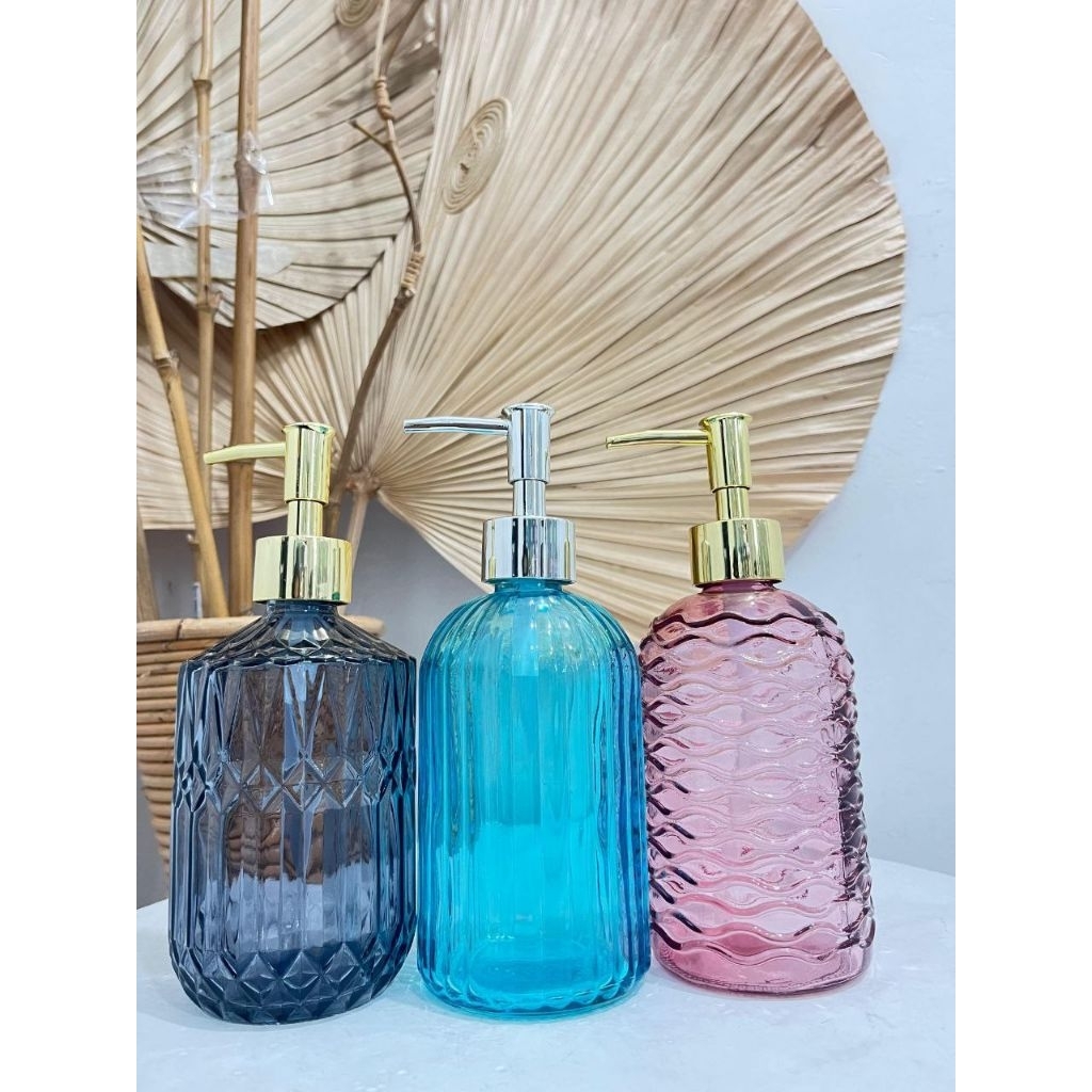 BOTOL SHAMPO SABUN BOTOL KACA PUMP BOTOL SABUN CAIR TEMPAT PENYIMPANAN