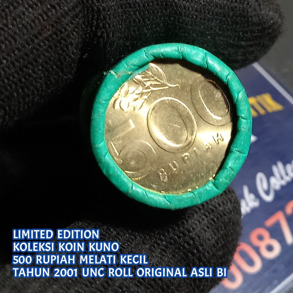 UKI021Coin 500 Rupiah Melati Kecil Thn 2001 Unc Original Roll Asli-BI Limited Edition