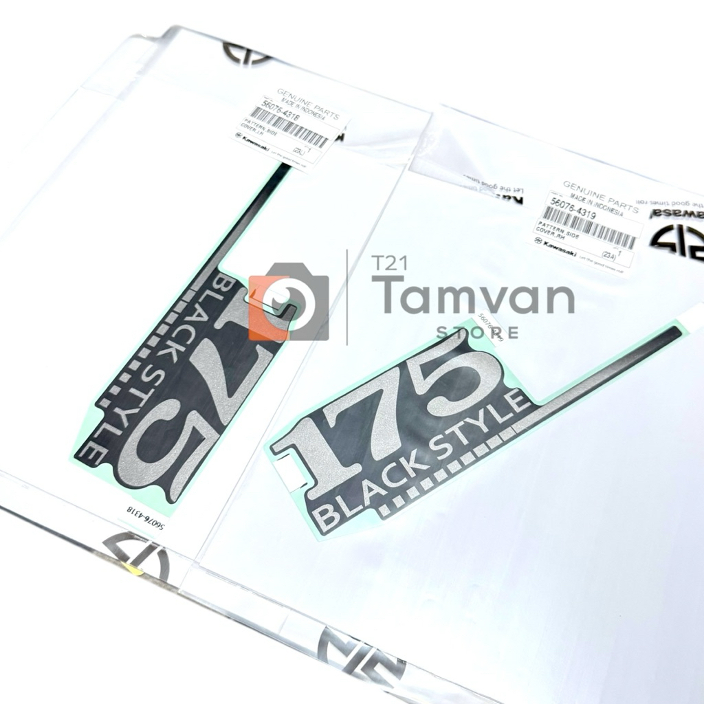 EMBLEM STICKER W175 BLACK STYLE ORIGINAL KAWASAKI