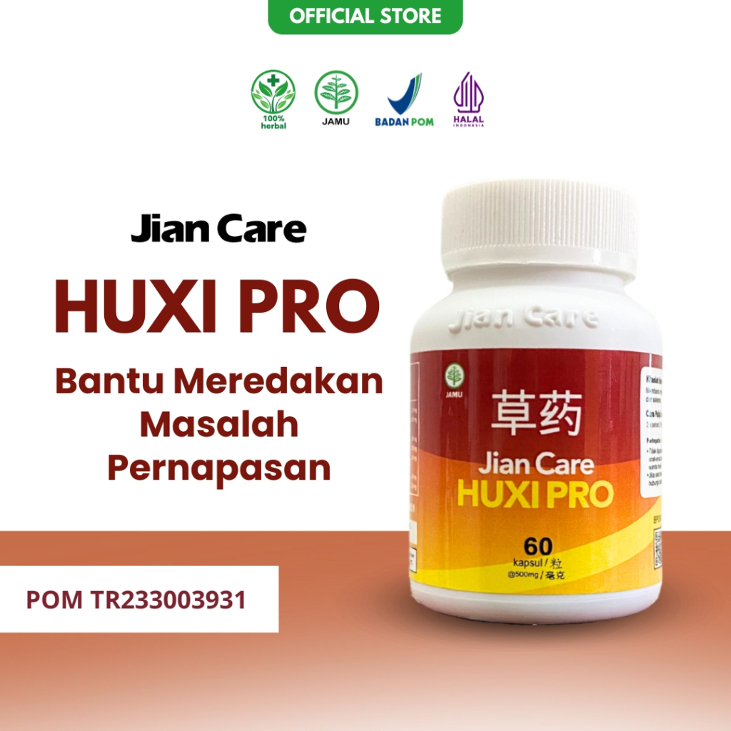 Jian Care HuxiPro - Obat Cina Herbal Untuk Bantu Meredakan Masalah Pernapasan ORIGINAL BPOM