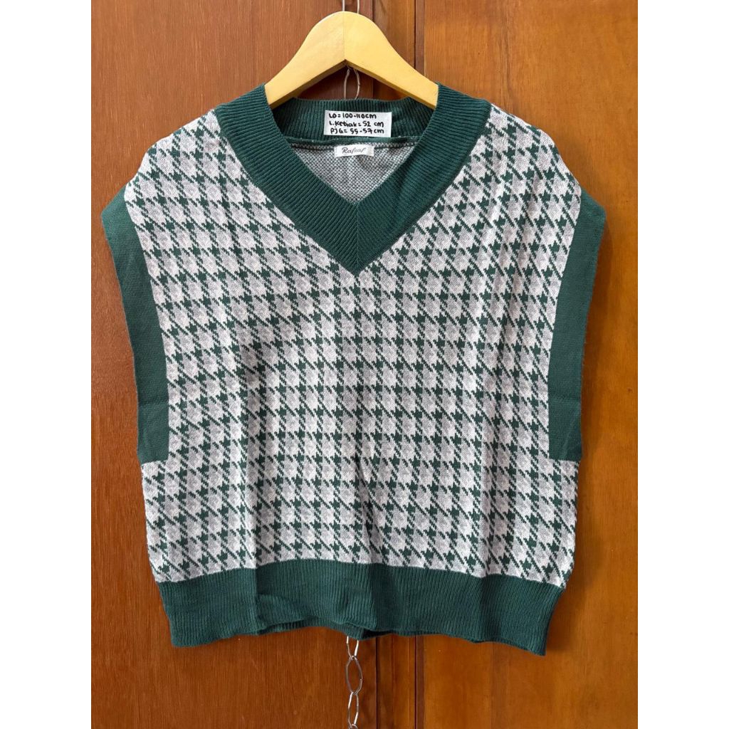 Vest knit motif jotol abu, Brand Raf Raf