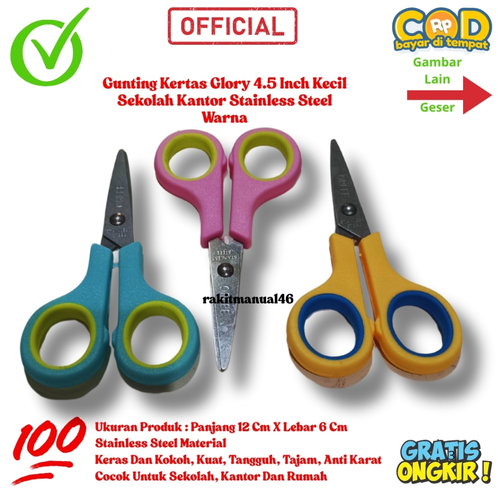 

Gunting Kecil Renteng Warna Warni Orlee Warna