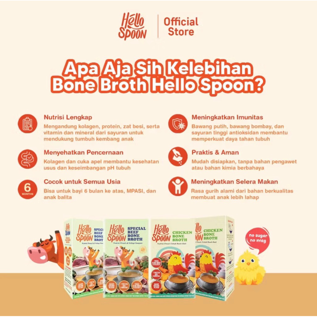 

hello spoon chicken bone broth / beef bone broth penambah nafsu makan anak
