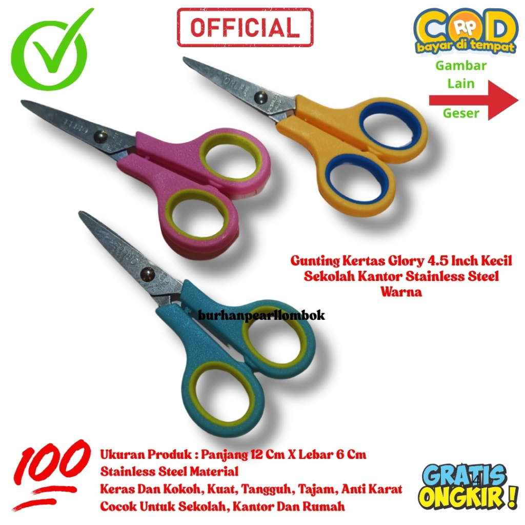 

Gunting Renteng Warna / Gunting Kecil (Pcs) Warna