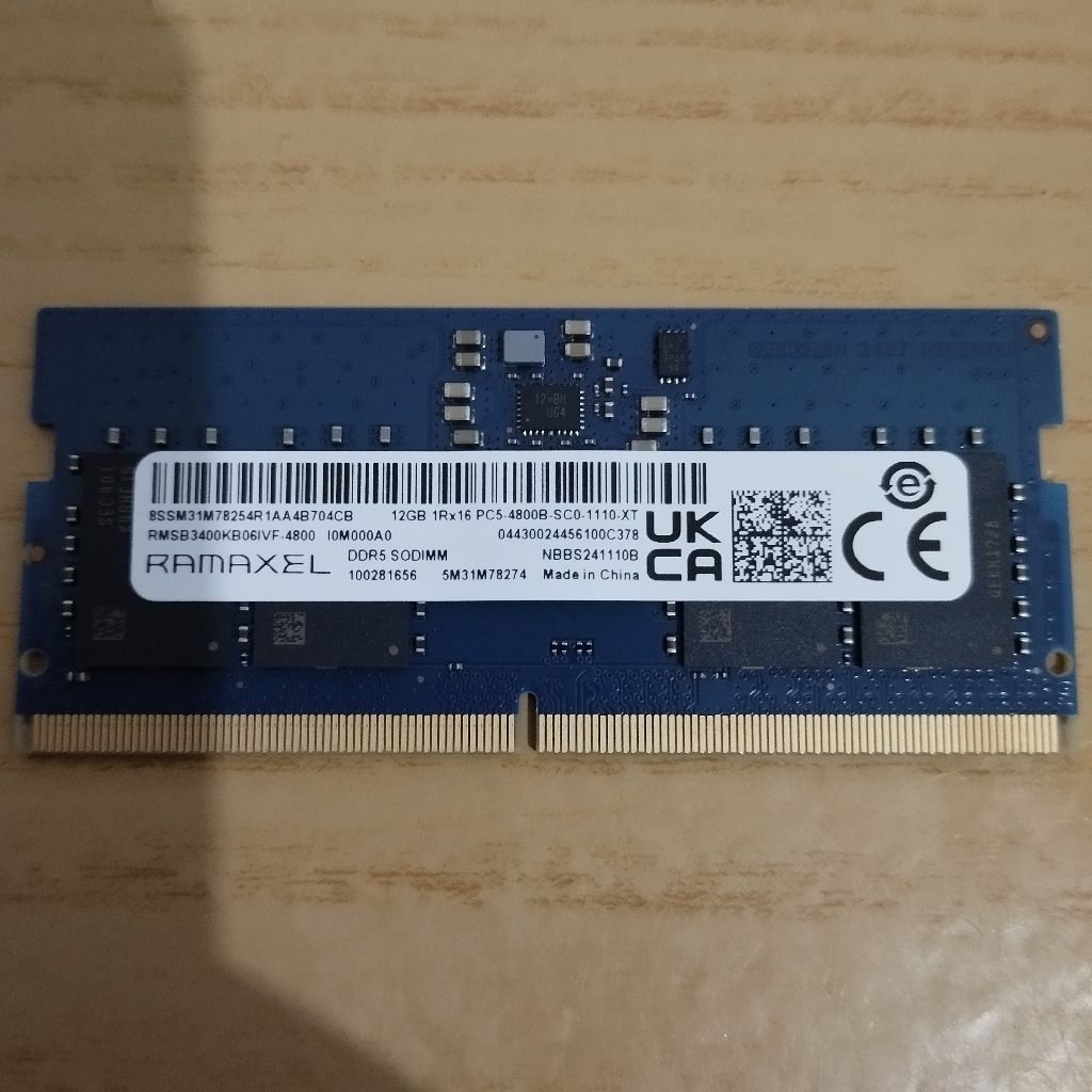 Memori Ram Laptop Sodimm DDR5 12GB 4800mhz