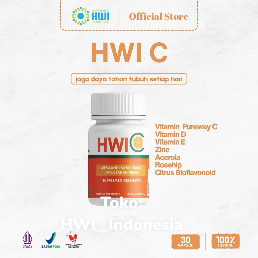 HWIC HWI Original 30 Kapsul Suplemen kesehatan kulit ganti frutablend / HWI C Suplemen Vitamin C Pro