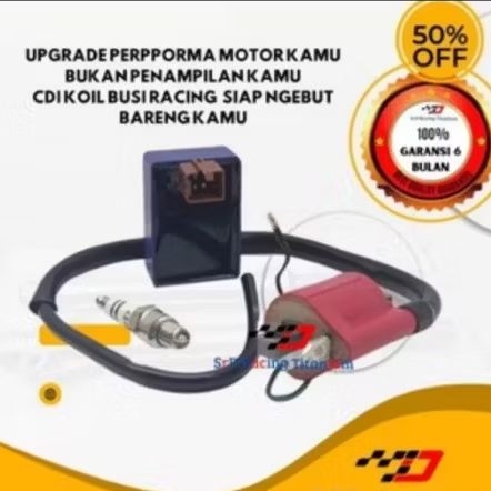 Paket CDI Racing Honda Grand,Supra,Supra Fit Revo 100 Supra x WIN 100,Prima Plus koil & Busi.naik te