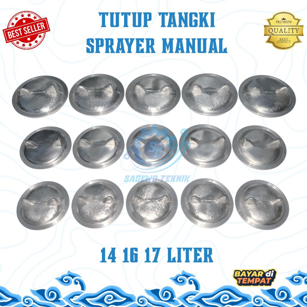 Tutup Tangki Sprayer Manual Alumunium Termurah // 14/16/17 Liter