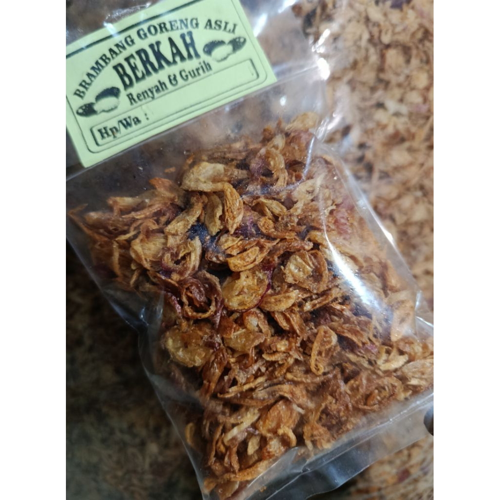 

Bawang Goreng Asli BERKAH Homemade Original Tanpa Campuran Grade A+ Kualitas Super Premium