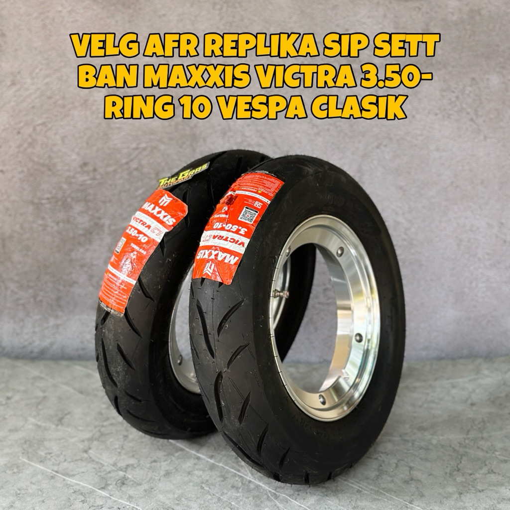 Velg Pelek Vespa Ring 10 Tubelesss Afr Set Ban Vespa Ring 10 Maxxis Victra