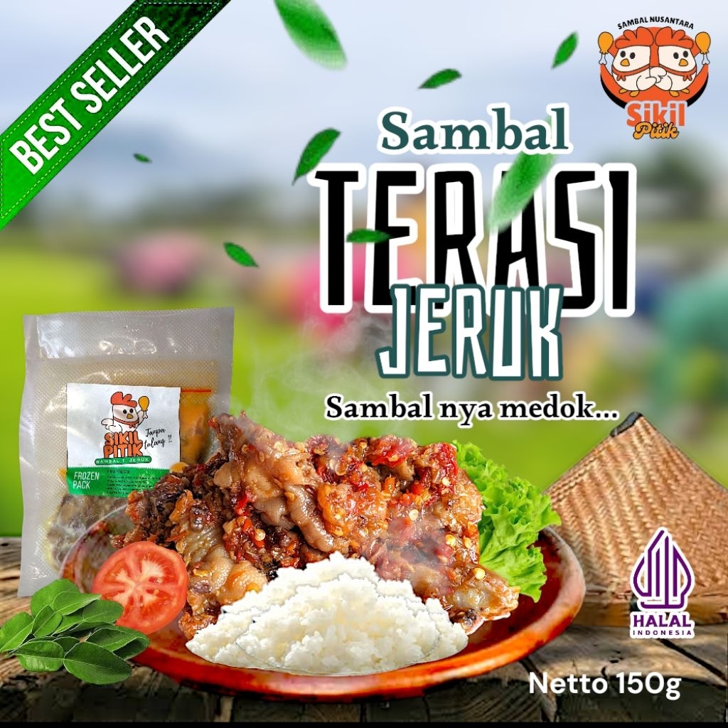 

ceker tanpa tulang/sikil pitik 150gram SAMBEL TERASI JERUK