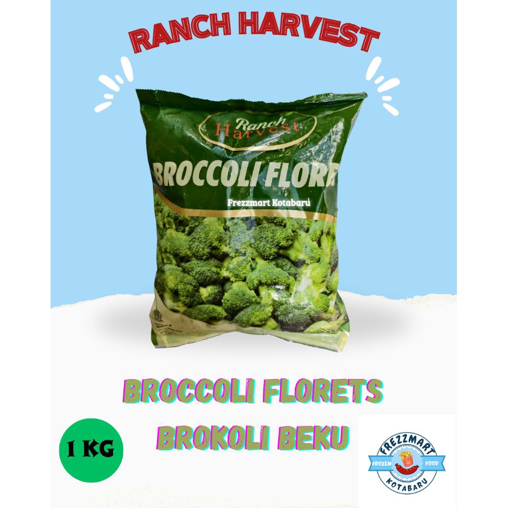 

Brokoli Beku Ranch Harvest Broccoli Florets 1 KG Frozen Food Fresh Frezzmart Kotabaru