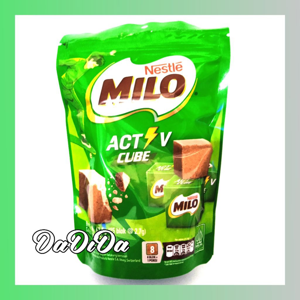 

Nestle Milo Cube 67,5 gram isi 25 blok @2, 7 gram