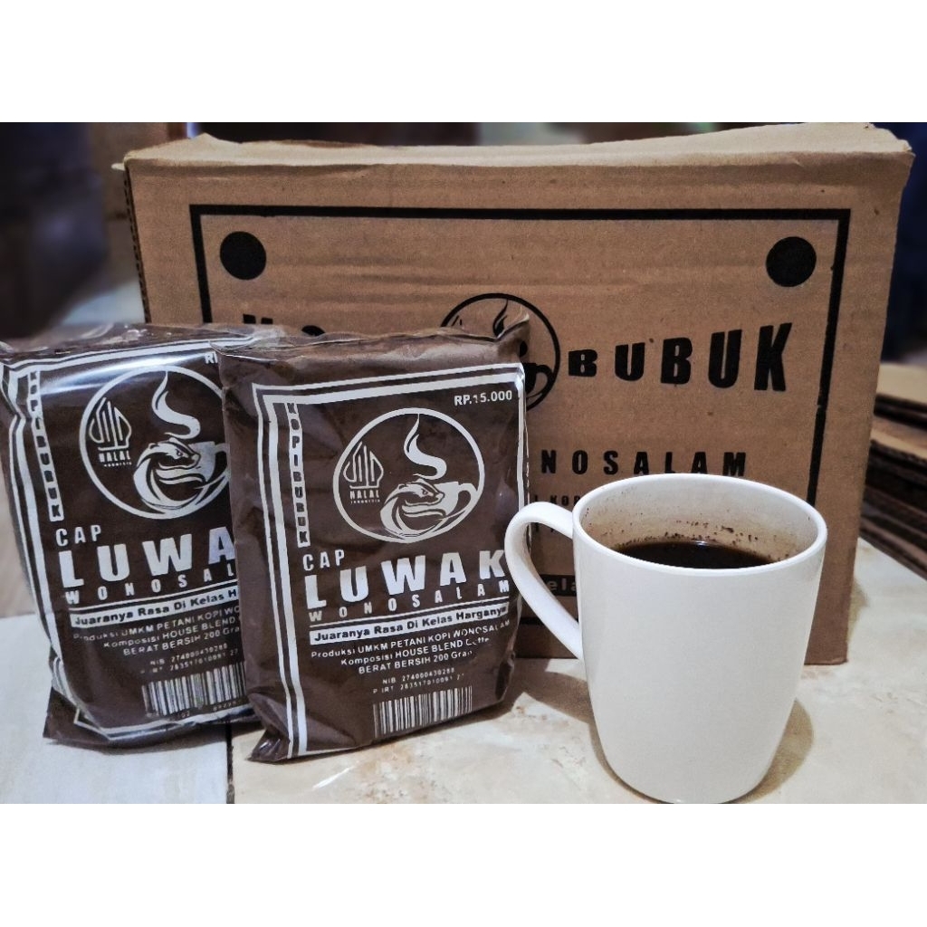 

Kopi Cap Luwak 200gr | Produksi Wonosalam Jombang | Kopi Bubuk Hitam Murah Nikmat