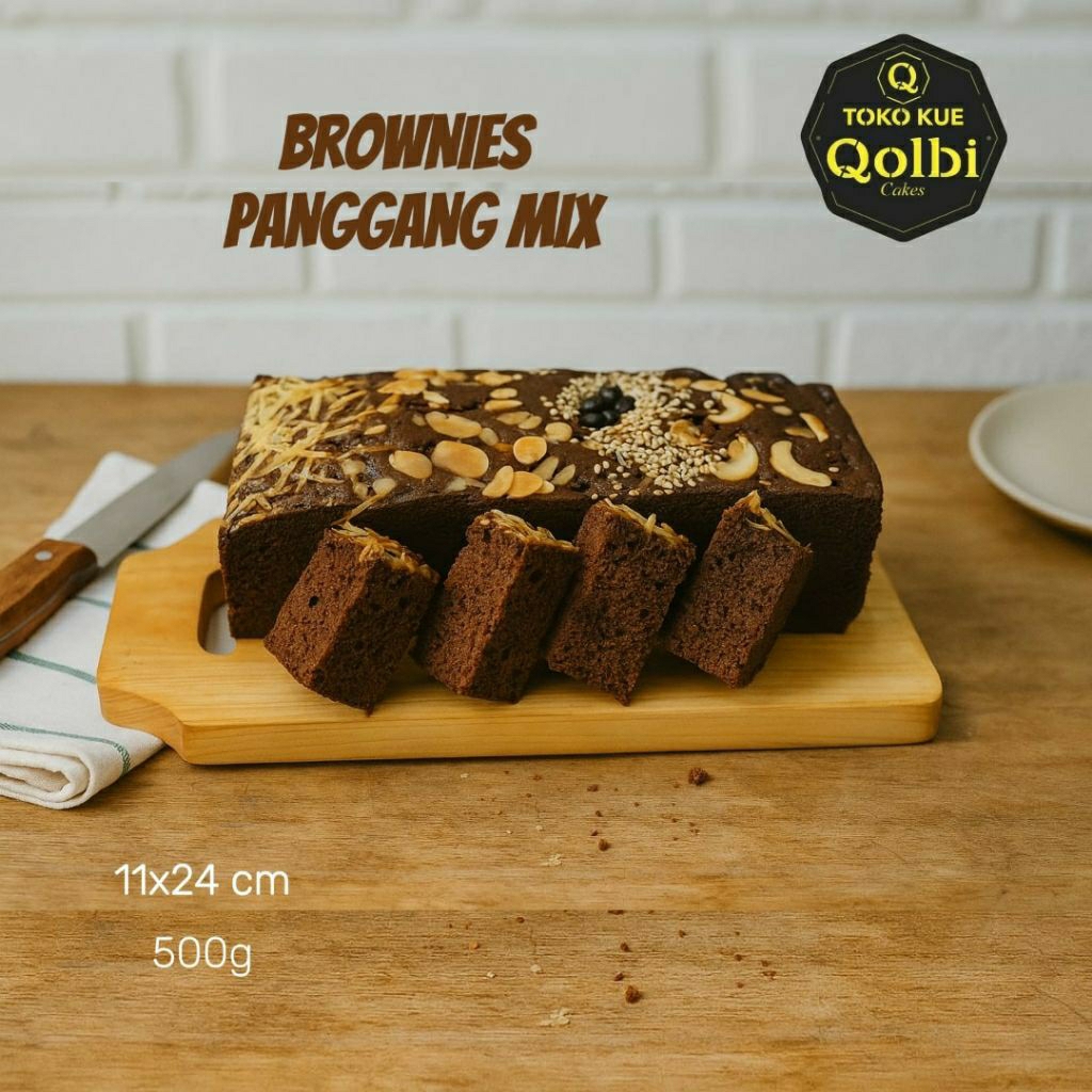 

Brownis Panggang mix ukuran 11x24cm