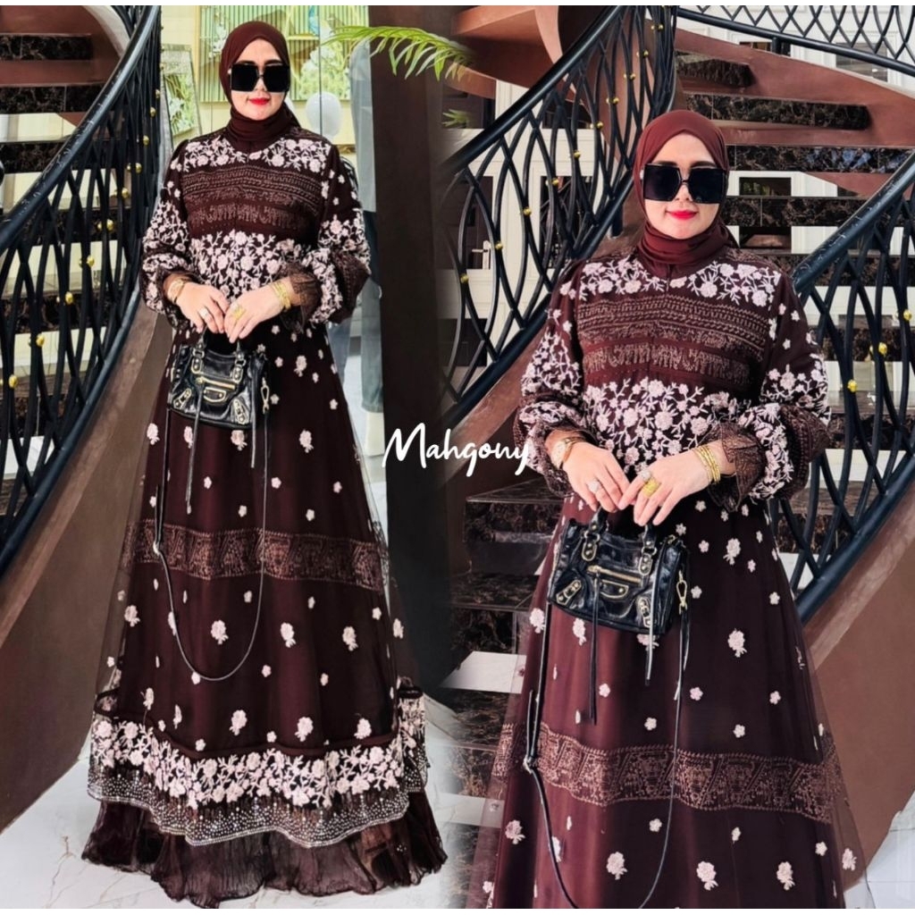 Zifa Fashion || Cod || Nissa Dress By Asopuroh || Gamis Set Hijab Model Terbaru Ld 110cm Pb 140cm Si