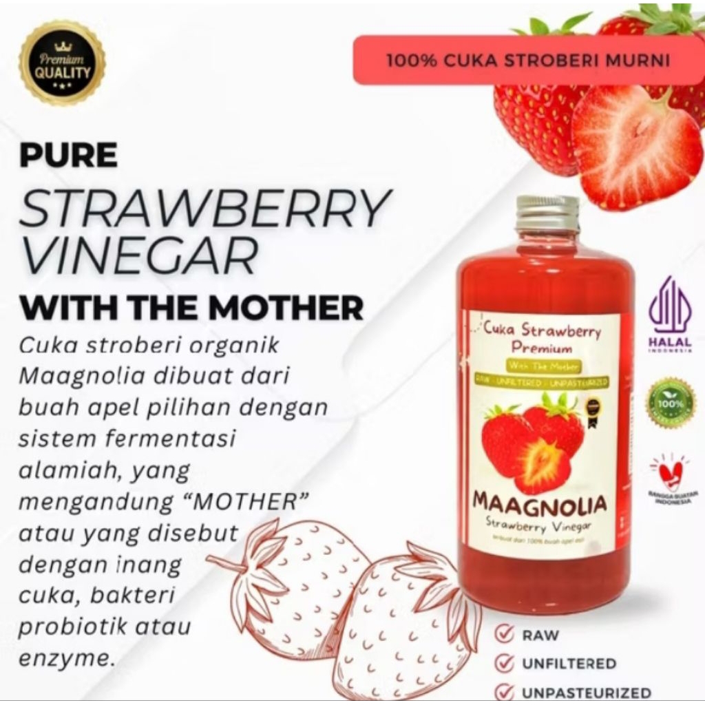 

CUKA STROBERI STRAWBERRY maagnolia 100%asli 500ml