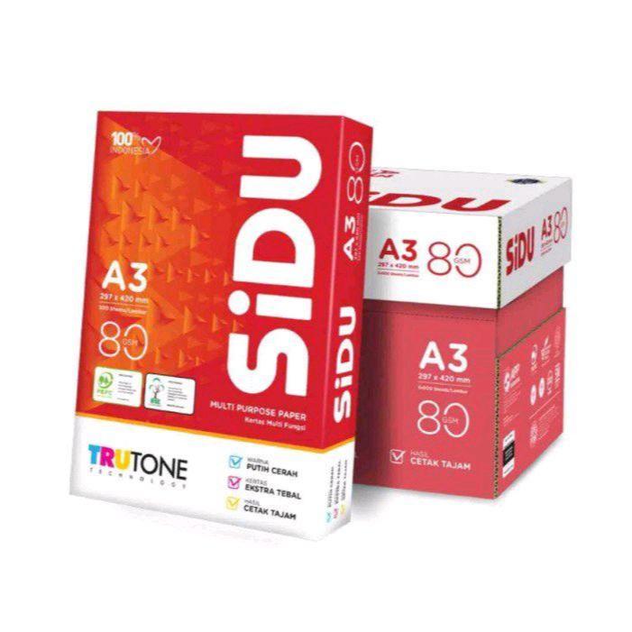 

Kertas HVS A3 SIDU 80gsm 297 x 420 mm