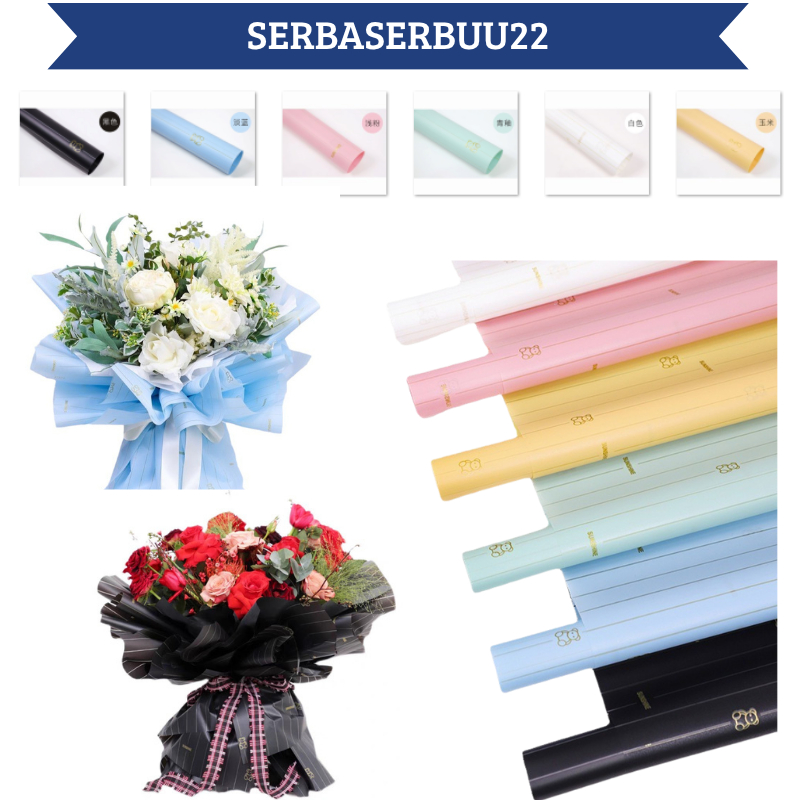 

Flower Wrapping Paper Waterproof Cellophane Kertas Buket Bunga Waterproof KB057 SS22