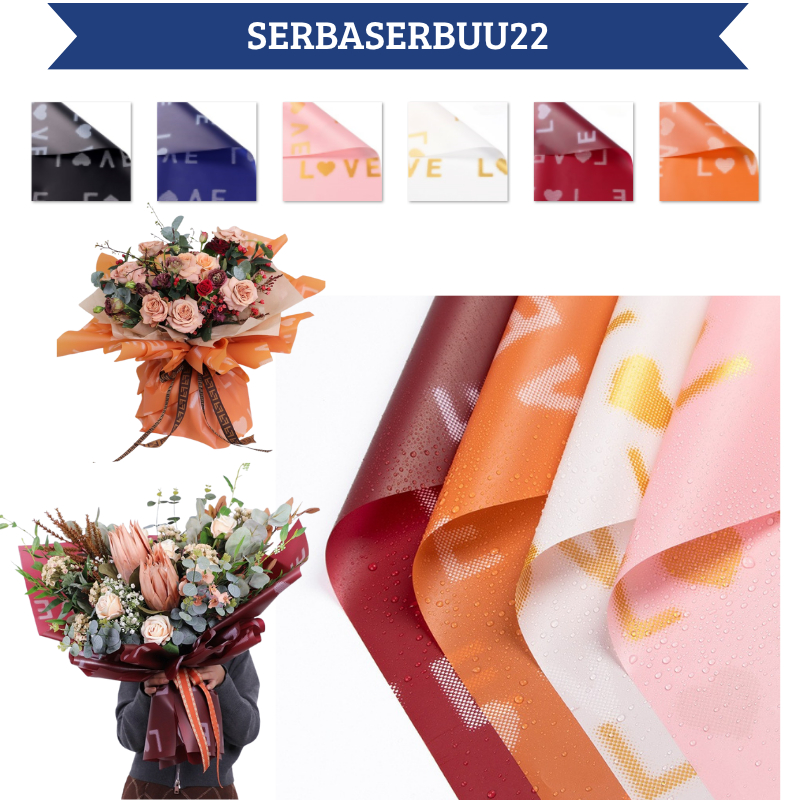 

Kertas Buket Bunga Motif Love Kertas Bunga Cellophane Flower Wrapping KB060 SS22