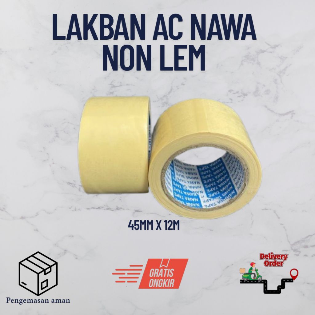 LAKBAN AC NAWA NON LEM - DUCT TAPE MERK NAWA- LAKBAN PIPA AC