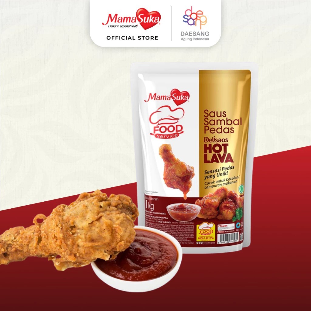 

Mamasuka Hotlava Sauce 1kg / Mamasuka Korean Sauce 1kg