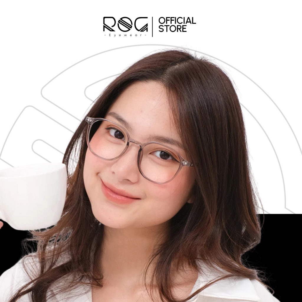 RZ Eyewear - 12 - Kacamata Bulat 2302 - Frame Kacamata Pria Wanita - Minus/Silinder/Plus