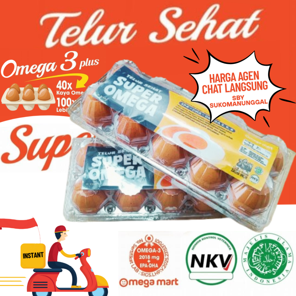 

TELUR AYAM OMEGA 3 SUPER / RED EGG OMEGA 3 TERMURAH INSTANT