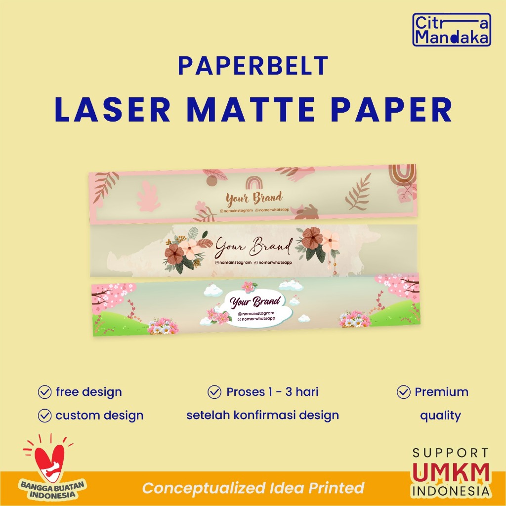 Paper Belt Custom | Packaging Sleeve Free Design | Label Hampers | Paper Sleeve | Label Segel Box