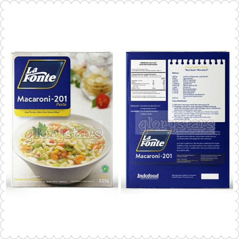 

[oddsolshop] pekanbaru/La Fonte Macaroni 201 Pasta 225GR Makaroni Instan Lafonte Kebutuhan Memasak