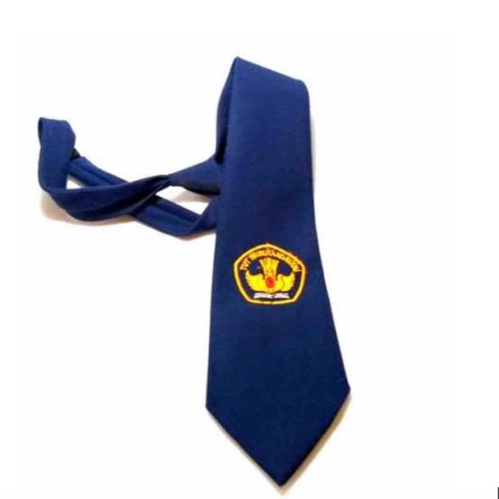 DASI SEKOLAH ANAK SD - SMP -  SMA PRAMUKA - HITAM BORDIR POLOS SABLON PELAJAR - Dasi Sekolah - Merah