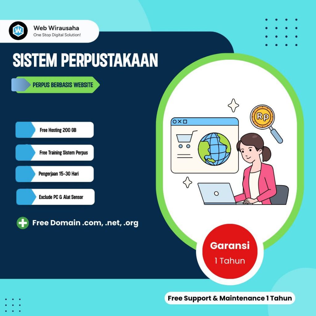 Jasa Pembuatan Sistem Perpustakaan (Berbasis Website) Harga Termurah Pembuatan Cepat - WEBWIRAUSAHA