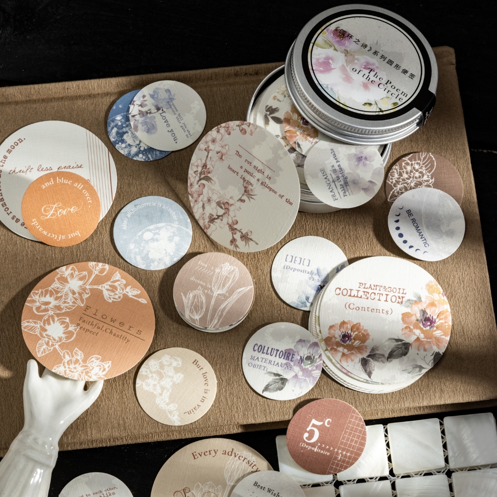 

(5M31) 50pcs Kertas Hias Seri Puisi Cincin Untuk Dekorasi Scrapbook Bullet Journal Diary Jurnal Retro Vintage