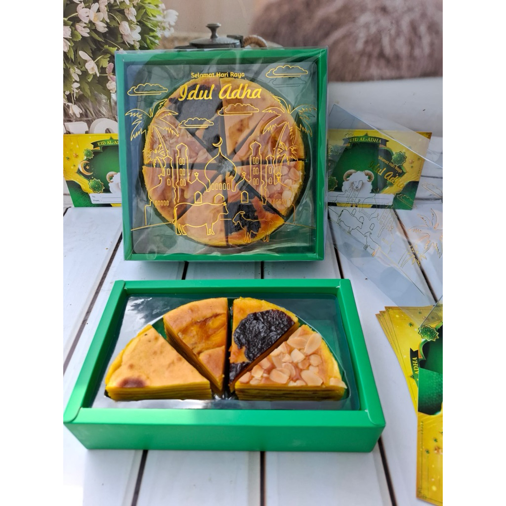 

Kue lapis legit empat sultan ukuran 1/2 loyang bulat (8x16cm) rasa premium, almond, cempedak, prunes gluten free Makanan