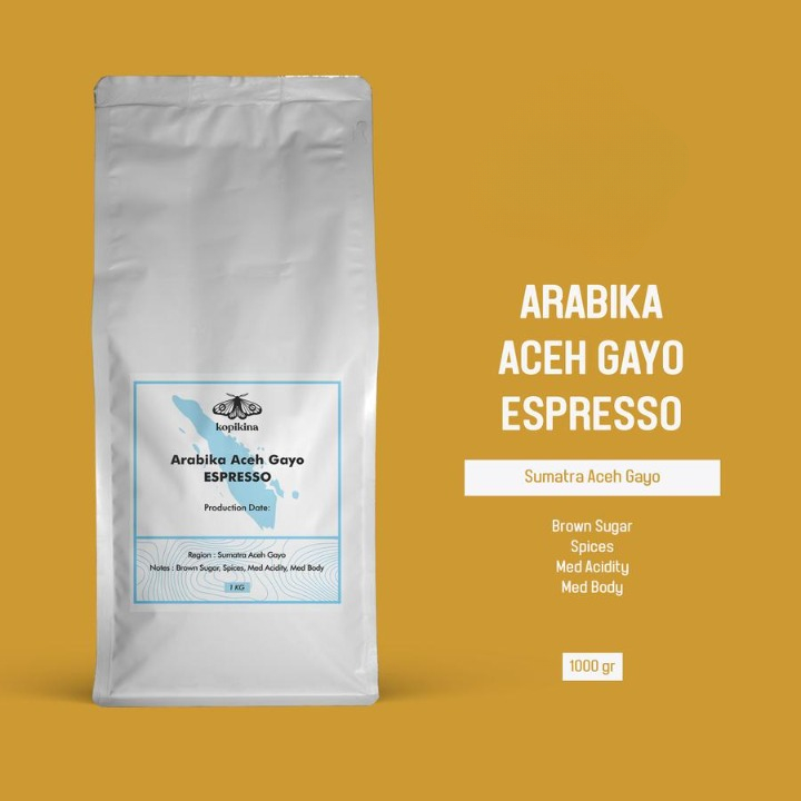 

Kopi Arabika Aceh Gayo Roasting Espresso Biji Kopi Hitam Coklat Minuman Kopi Enak Instan Medium