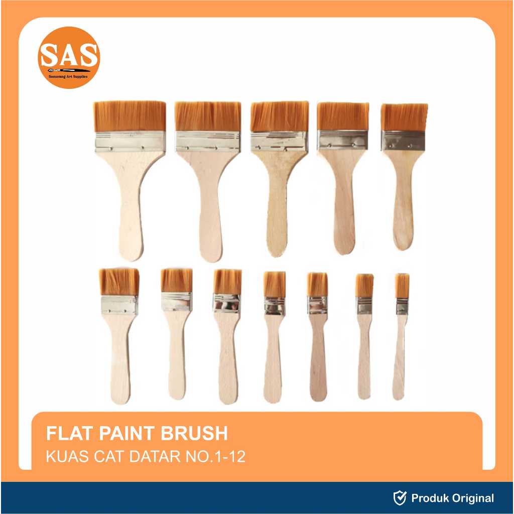 

SAS - Kuas Lukis Datar - Flat Paint Brush No. 1-12