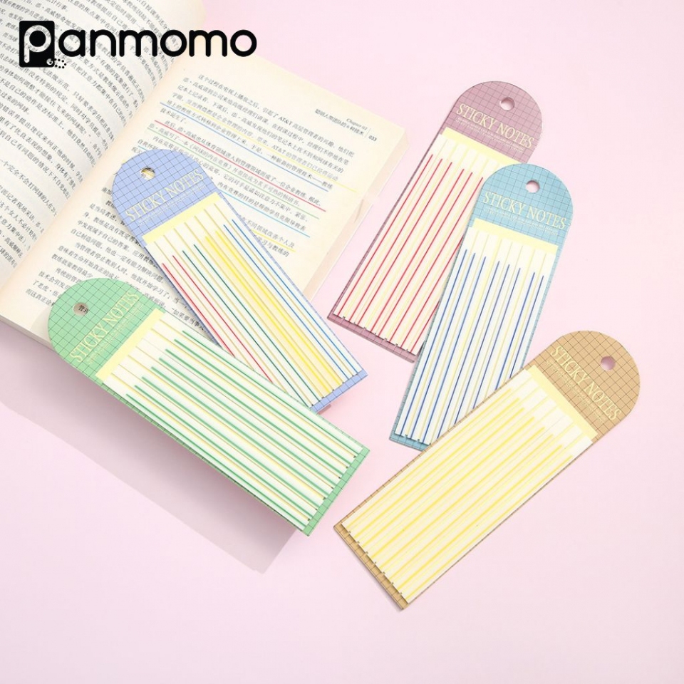 

PANMOMO Underlining PET Sticky Notes - Text Highlighter Transparan - Stiker Garis Bawah Buku Catatan Notes Kuliah Sekolah Alat Tulis