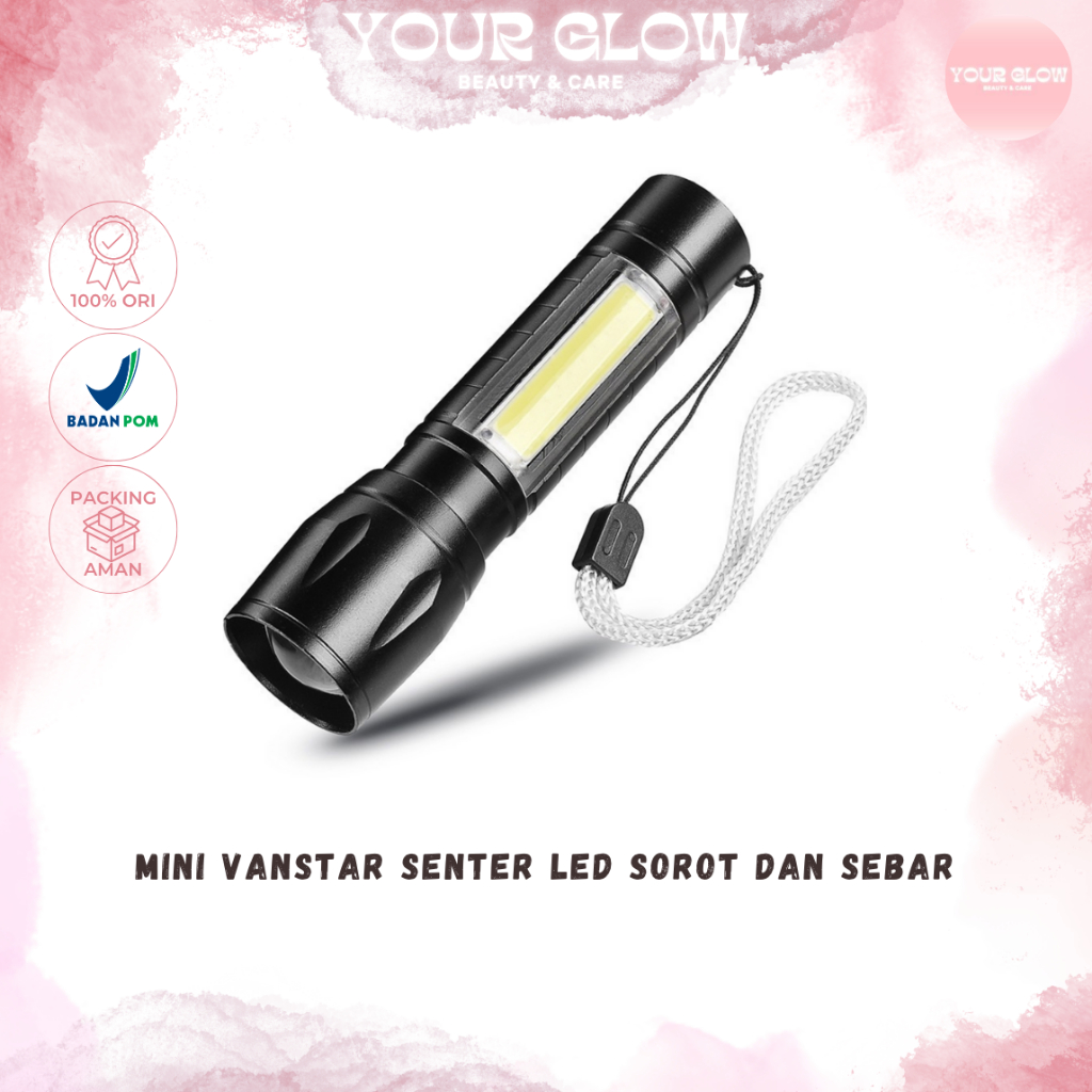 Senter LED Vanstar | Senter Mini Sorot dan sebar
