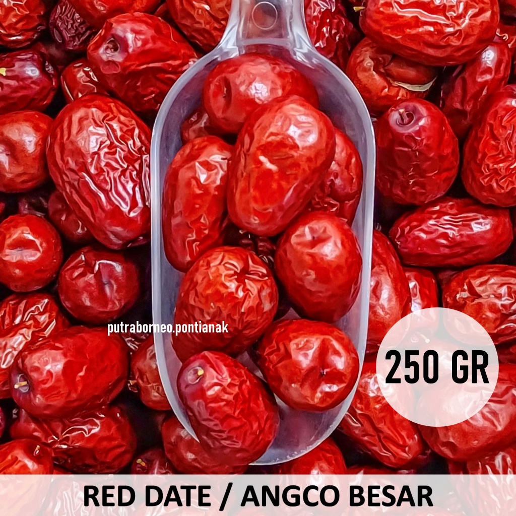 

Angco Merah Besar 250gr / Red Dates / Kurma Merah Herbal Kering