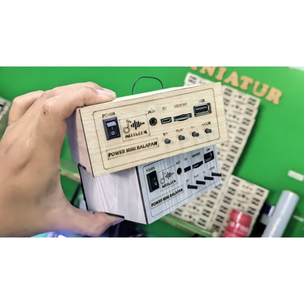 Power Mini Balapan 5v stereo + out LED Bluetooth