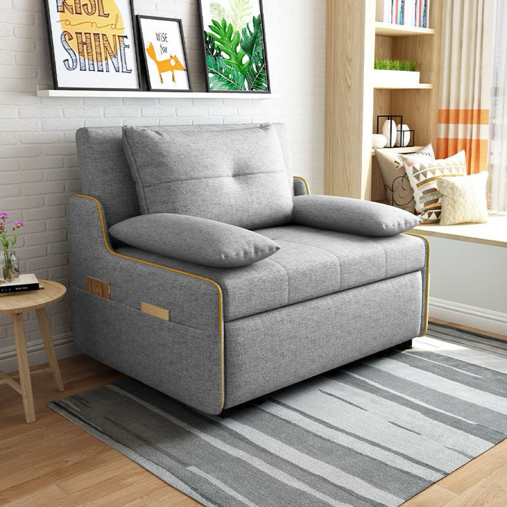 Sofabed Single Model Terbaru Kursi Ruang Tamu Mewah Sofa 2in1 Super Kuat Sofa Santai Keluarga multif